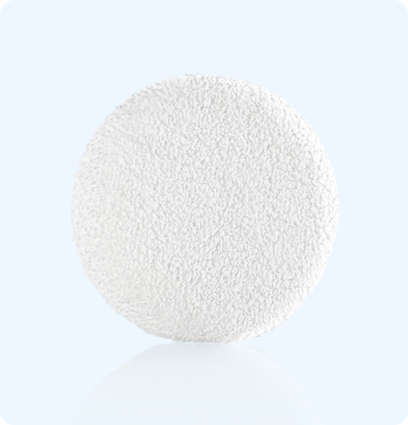 Almohadilla blanca Vibro Sculpt ideal para reducir grasa localizada