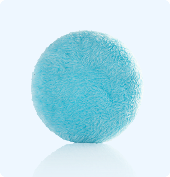 Almohadilla azul Vibro Sculpt diseñada para ayudar a reafirmar la piel